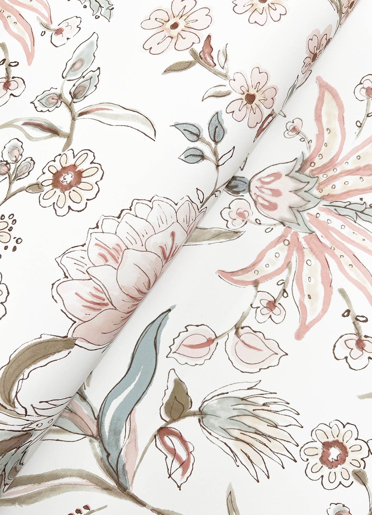 Teonna Light Pink by A-Street Prints Floral Stripe Wallpaper – A-Street Prints 4147-27399