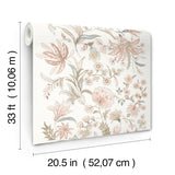 Teonna Light Pink by A-Street Prints Floral Stripe Wallpaper – A-Street Prints 4147-27399