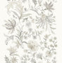 A-Street Prints Teonna Light Grey Floral Stripe Wallpaper roll and pattern
