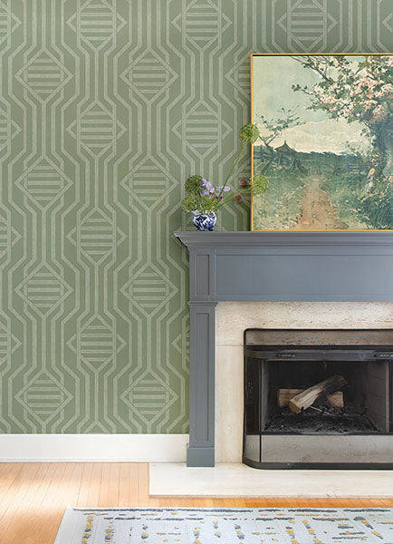 Essex Green by A-Street Prints Geometric Wallpaper- A-Street Prints 4147-27401