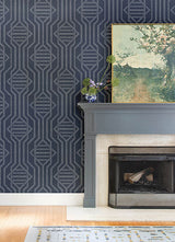 Essex Navy by A-Street Prints Geometric Wallpaper – A-Street Prints 4147-27402