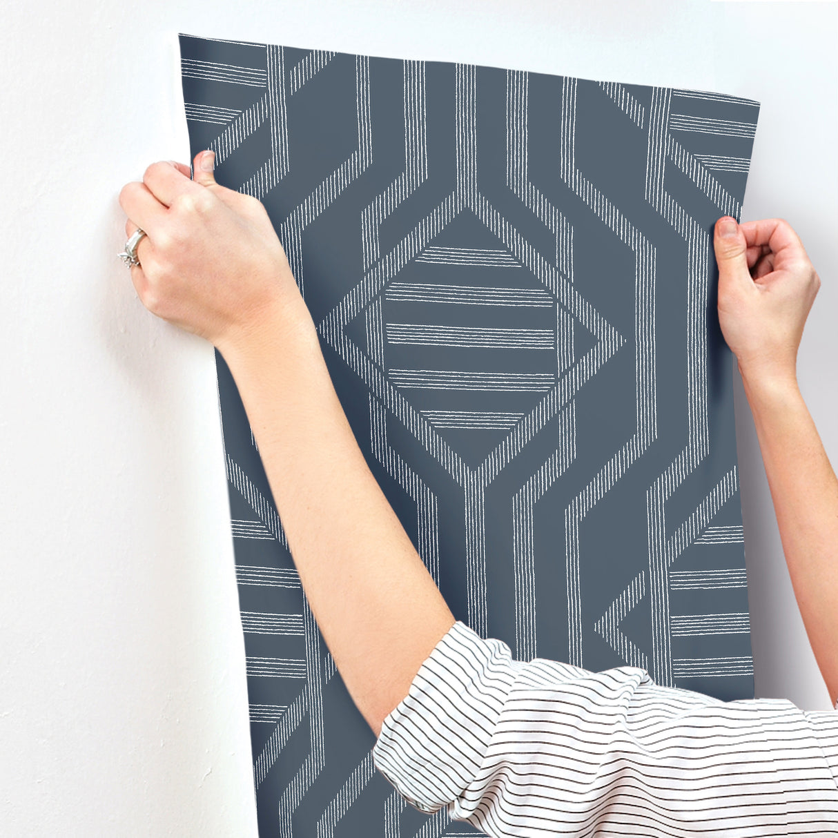 Essex Navy by A-Street Prints Geometric Wallpaper – A-Street Prints 4147-27402