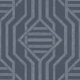 Essex Navy Geometric Wallpaper by A-Street Prints