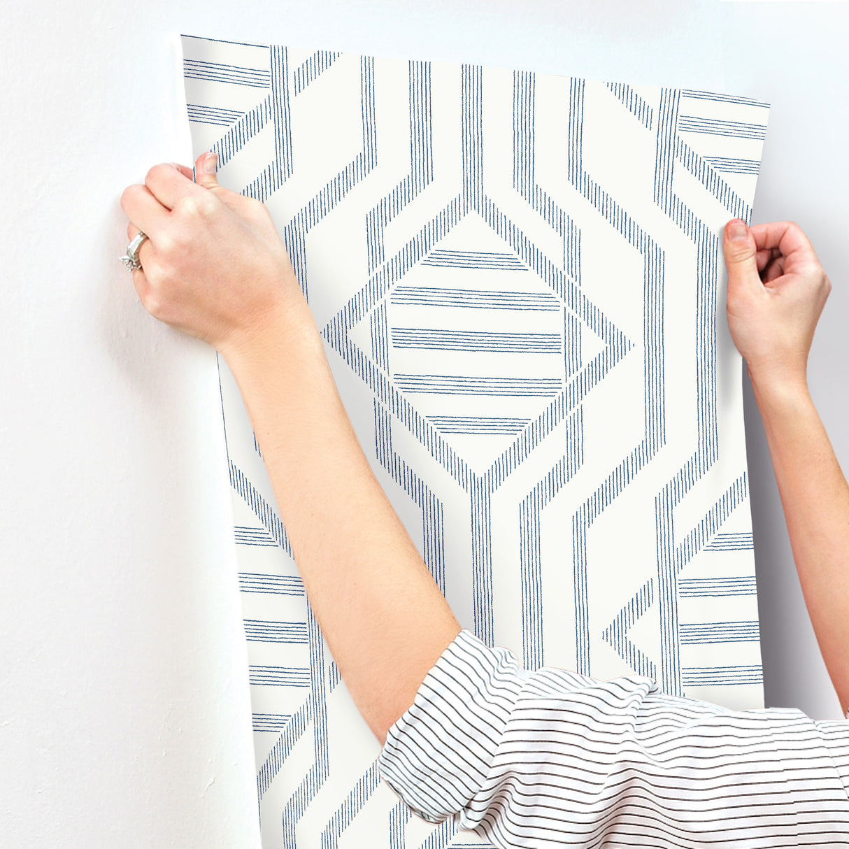Essex Dark Blue by A-Street Prints Geometric Wallpaper – A-Street Prints 4147-27403