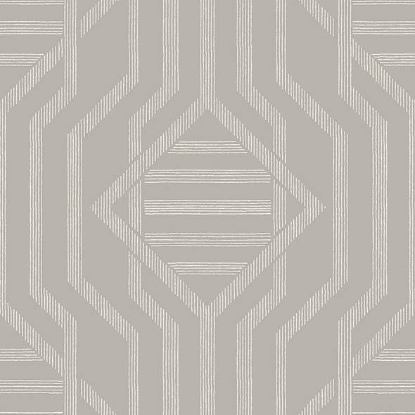 Essex Light Grey Geometric Wallpaper by A-Street Prints, SKU 4147-27405