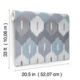 Abilene Denim by A-Street Prints Ikat Wallpaper – A-Street Prints 4147-27407