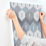 Abilene Denim by A-Street Prints Ikat Wallpaper – A-Street Prints 4147-27407