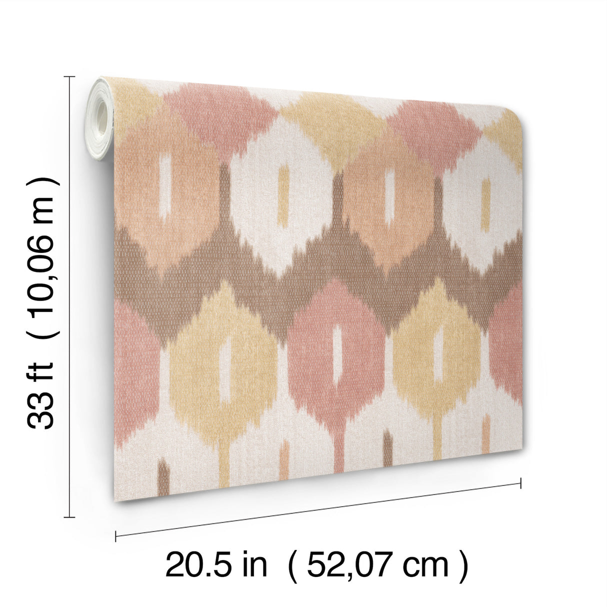 Abilene Apricot by A-Street Prints Ikat Wallpaper – A-Street Prints 4147-27408