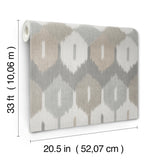 Abilene Neutral by A-Street Prints Ikat Wallpaper – A-Street Prints 4147-27409