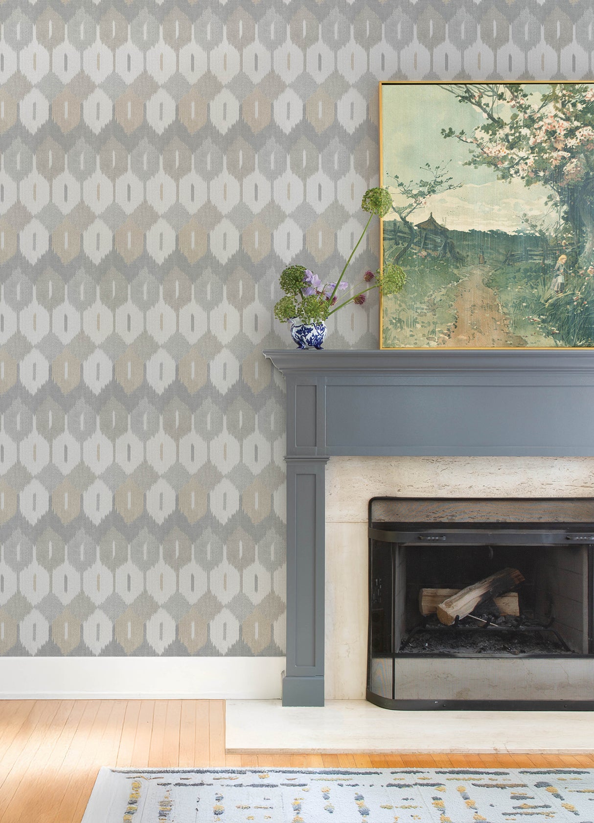 Abilene Neutral by A-Street Prints Ikat Wallpaper - A-Street Prints 4147-27409-Sample