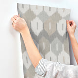 Abilene Neutral by A-Street Prints Ikat Wallpaper – A-Street Prints 4147-27409