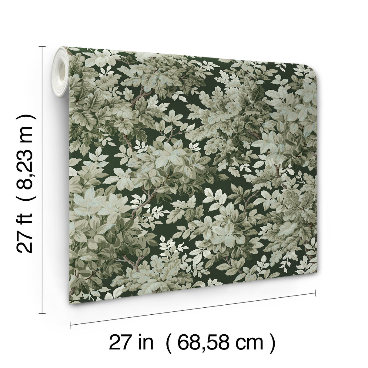 Greenwood Dark Green by A-Street Prints Deciduous Wallpaper – A-Street Prints 4147-80004