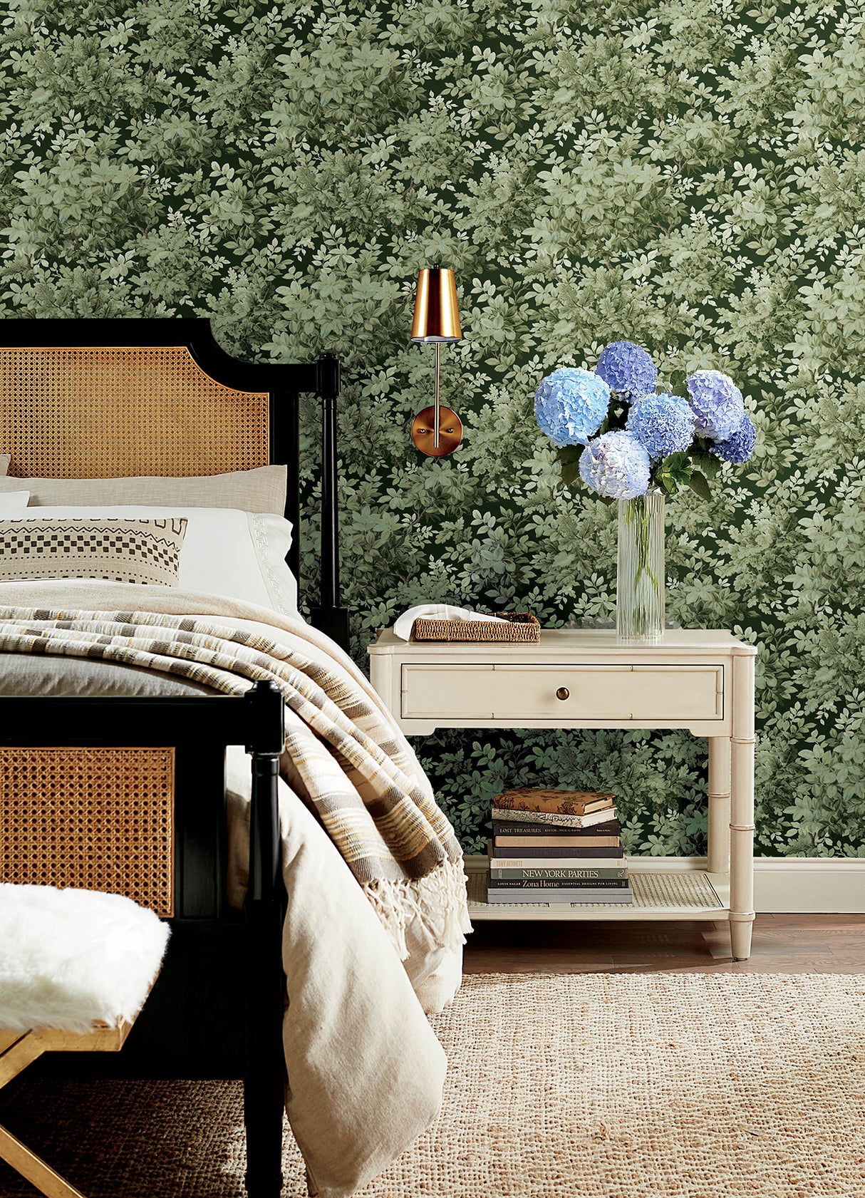 Greenwood Dark Green by A-Street Prints Deciduous Wallpaper – A-Street Prints 4147-80004