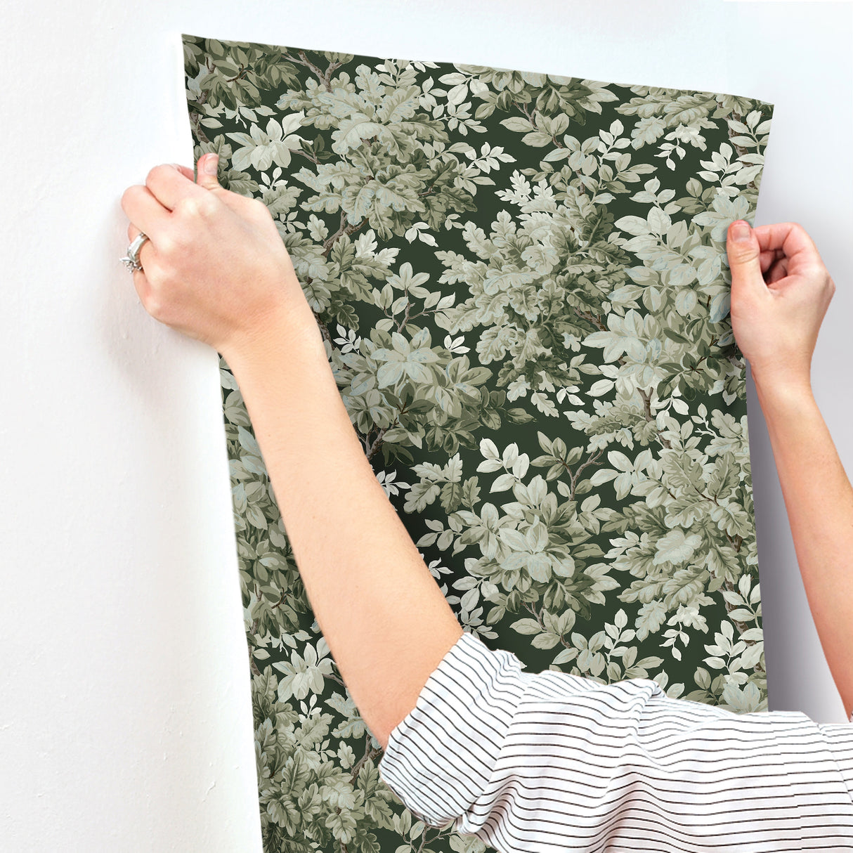 Greenwood Dark Green by A-Street Prints Deciduous Wallpaper – A-Street Prints 4147-80004