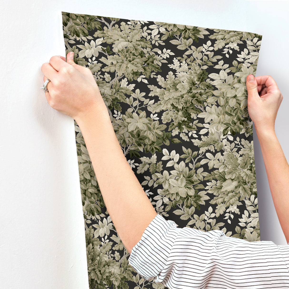 Greenwood Black by A-Street Prints Deciduous Wallpaper – A-Street Prints 4147-80005