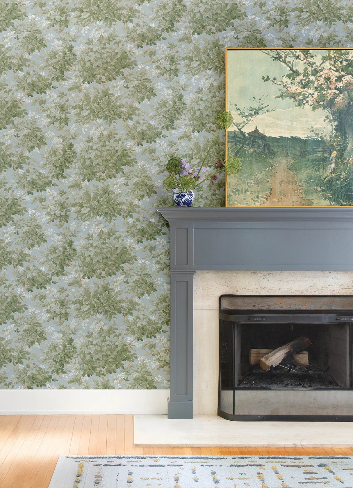 Greenwood Light Blue by A-Street Prints Deciduous Wallpaper – A-Street Prints 4147-80007