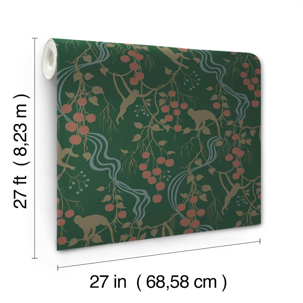 Linden Dark Green by A-Street Prints Jungle Canopy Wallpaper- A-Street Prints 4147-80008