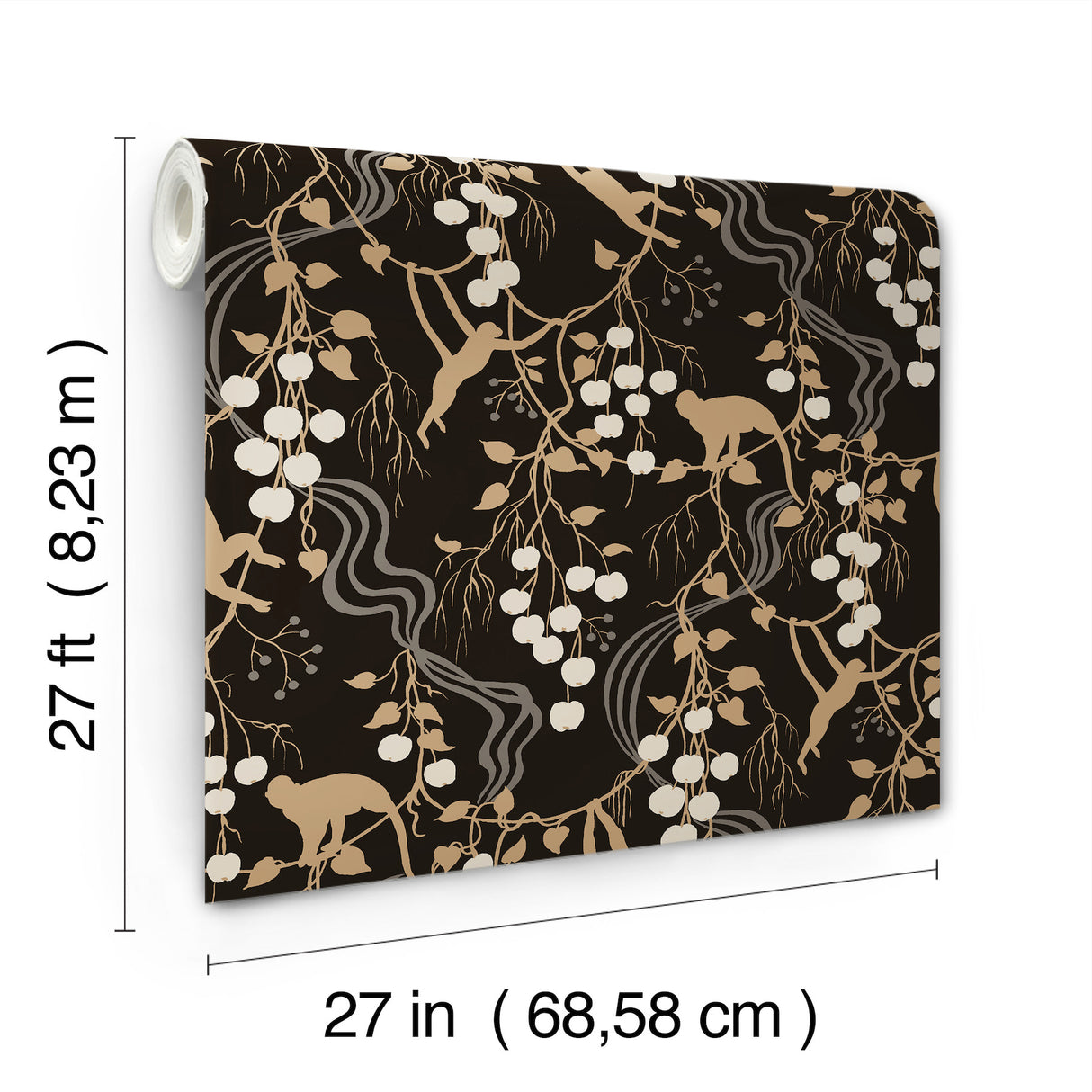 Linden Black by A-Street Prints Jungle Canopy Wallpaper – A-Street Prints 4147-80009