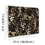 Linden Black by A-Street Prints Jungle Canopy Wallpaper – A-Street Prints 4147-80009