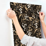 Linden Black by A-Street Prints Jungle Canopy Wallpaper – A-Street Prints 4147-80009