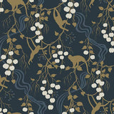 Linden Navy Jungle Canopy Wallpaper by A-Street Prints