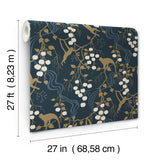 Linden Navy by A-Street Prints Jungle Canopy Wallpaper – A-Street Prints 4147-80010