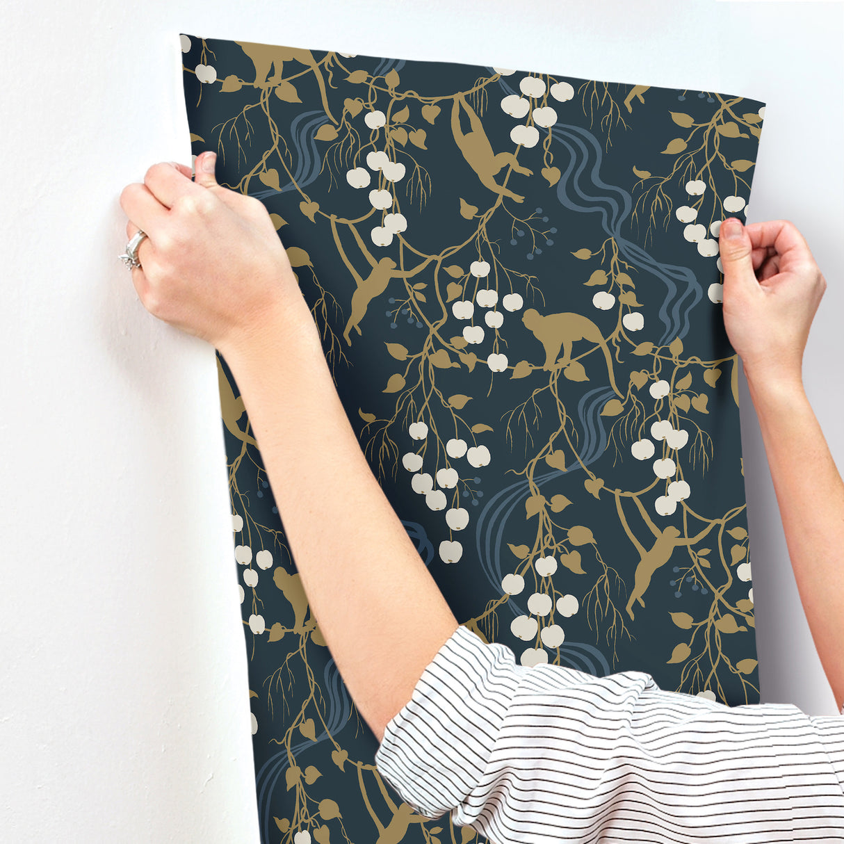 Linden Navy by A-Street Prints Jungle Canopy Wallpaper – A-Street Prints 4147-80010