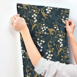 Linden Navy by A-Street Prints Jungle Canopy Wallpaper – A-Street Prints 4147-80010