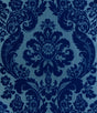 Shadow Blue Flocked Damask Wallpaper by A-Street Prints