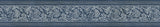 Carved Floral Blue Trim Wall Border by Chesapeake - SKU 4148-14502 featuring white floral vines on an indigo blue backdrop with grey stripe trim