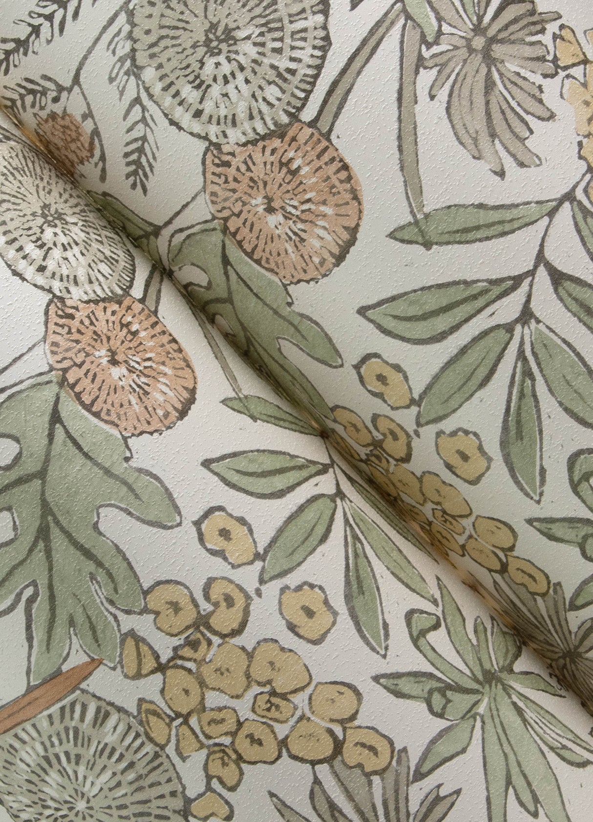 Goldfinch Peach by Chesapeake Birds and Blooms Wallpaper – Brewster Home Fashions 4148-27410