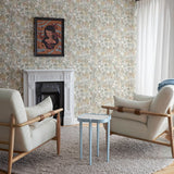 Goldfinch Peach by Chesapeake Birds and Blooms Wallpaper – Brewster Home Fashions 4148-27410