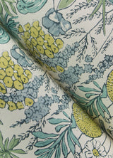Goldfinch Aqua by Chesapeake Birds and Blooms Wallpaper – Brewster Home Fashions 4148-27413