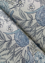Goldfinch Blue by Chesapeake Birds and Blooms Wallpaper – Brewster Home Fashions 4148-27414