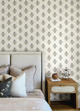Hollyhock Aqua by Chesapeake Floral Crest Wallpaper – Brewster Home Fashions 4148-27415