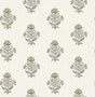Chesapeake Hollyhock Honey Floral Crest Wallpaper roll, 20.5 in x 33 ft