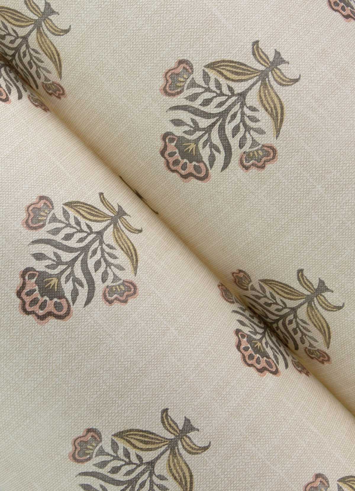Hollyhock Rust and Beige by Chesapeake Non Woven Floral Crest Wallpaper - Brewster Home Fashions 4148-27420-Sample