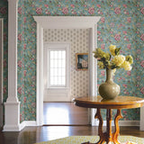 Begonia Teal by Chesapeake Floral Trail Wallpaper – Brewster Home Fashions 4148-27423