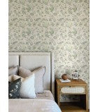 Begonia Sea Green by Chesapeake Floral Trail Wallpaper- Brewster 4148-27424