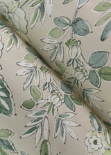 Begonia Sea Green by Chesapeake Floral Trail Wallpaper - Brewster 4148-27424-Sample