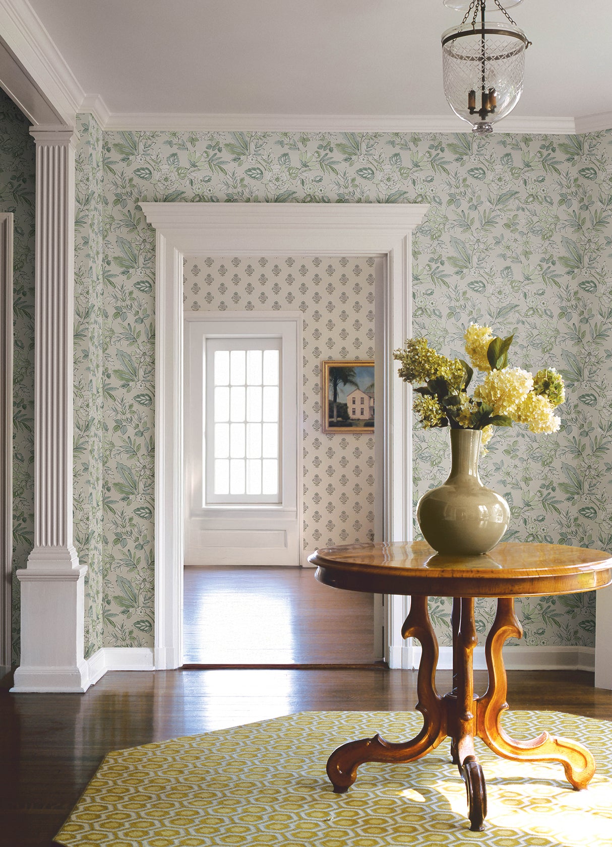 Begonia Sea Green by Chesapeake Floral Trail Wallpaper- Brewster 4148-27424