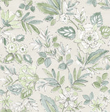 Begonia Sea Green by Chesapeake Floral Trail Wallpaper - Brewster 4148-27424-Sample