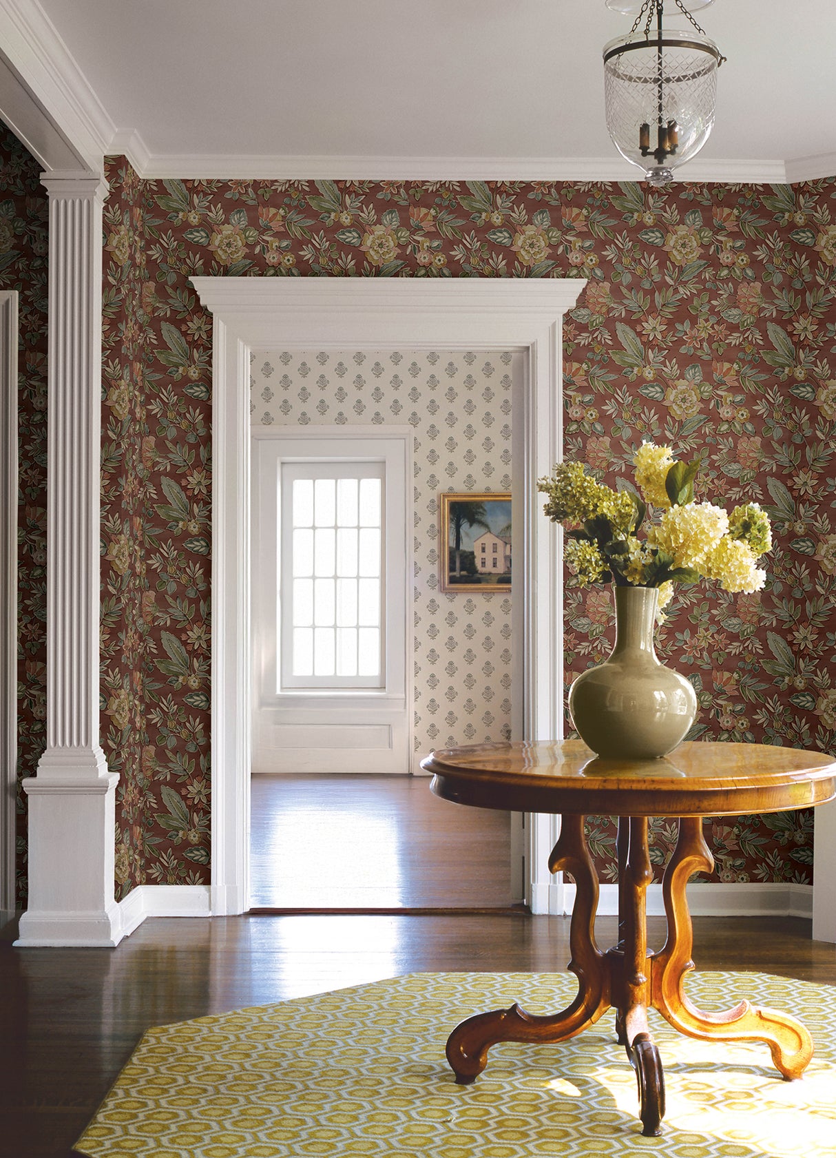 Begonia Red by Chesapeake Floral Trail Wallpaper – Brewster Home Fashions 4148-27425