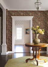 Begonia Red by Chesapeake Floral Trail Wallpaper – Brewster Home Fashions 4148-27425