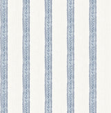 Mandevilla Blue Vine Stripe Wallpaper by Chesapeake