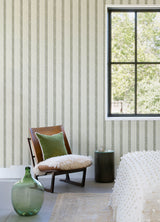 Mandevilla Green Vine Stripe by Chesapeake Wallpaper- Brewster Home Fashions 4148-27429