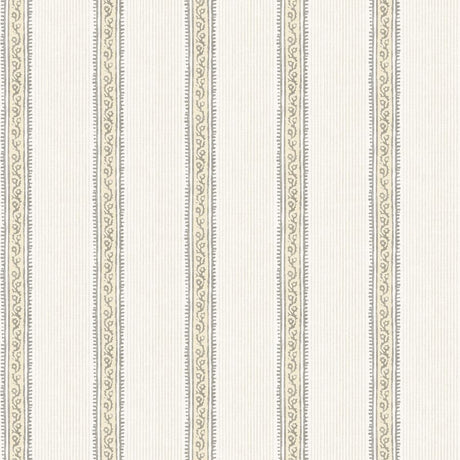 Mandevilla Honey Vine Stripe Wallpaper by Chesapeake in warm honey and taupe stripes