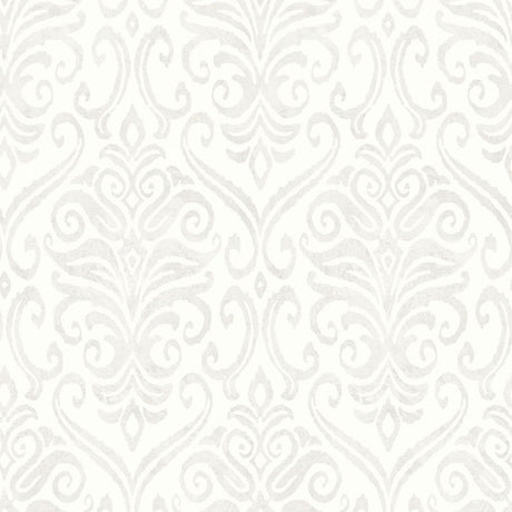 Adavu Dove Damask Wallpaper by Chesapeake