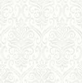 Adavu Dove by Chesapeake Damask Wallpaper - Brewster Home Fashions 4148-27437-Sample