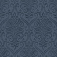 Adavu Blue Damask Wallpaper by Chesapeake